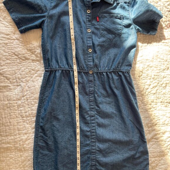 Levi's Chambray Button-Up Mini Dress - Womens XS or Girls L (12-13 yrs) - Picture 11 of 13